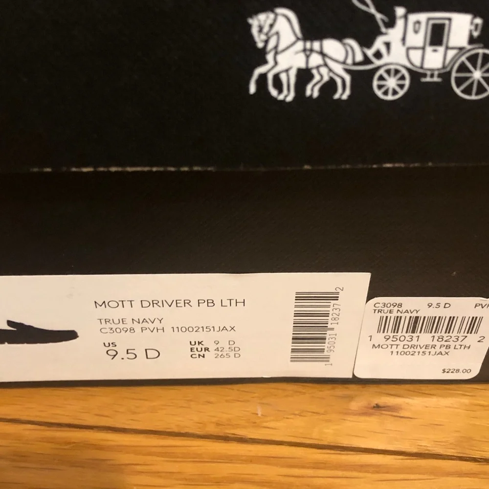 Men Coach Mott driver slip ons size 9.5D In navy